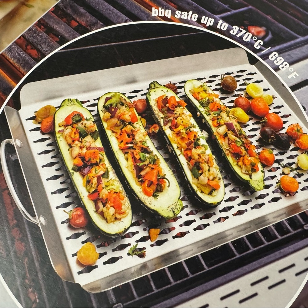 Linkfair Grill Stainless BBQ Steel Baskets Set of 2 - Picture 2 of 4